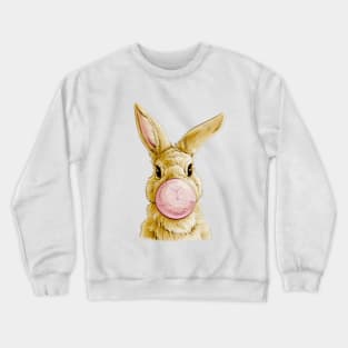 Kaninchen mit Kaugummi Crewneck Sweatshirt